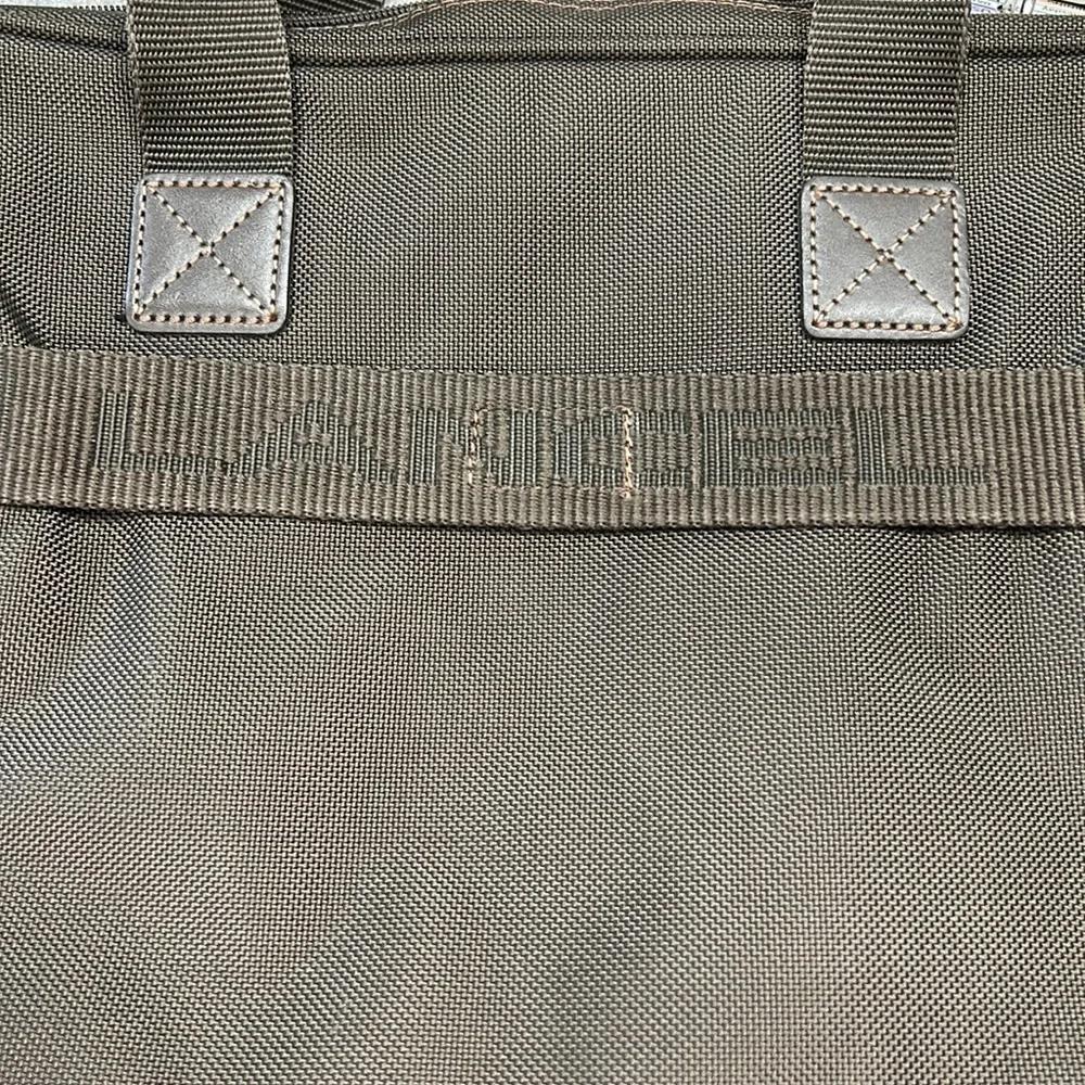 RARE LANCEL exquisite mens laptop case with ballistic nylon & brown leather trim